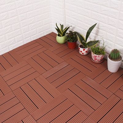 پوشش ضد زنگ WPC DIY 300 X 300 X 22mm ضد پوسیدگی Wpc Decking در فضای باز