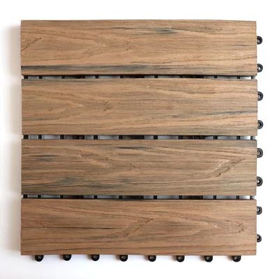ضد آفات WPC DIY Decking 140 X 40mm Hollow Diy Decking Tiles