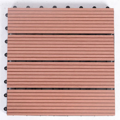 120 × 120 میلی متر تراس ضد Uv WPC DIY عرشه موکا Wpc چوب پلاستیک کامپوزیت