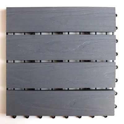 WPC HDPE DIY کاشی های عرشه درهم تنیده کفپوش Wpc چوب پلاستیک کامپوزیت